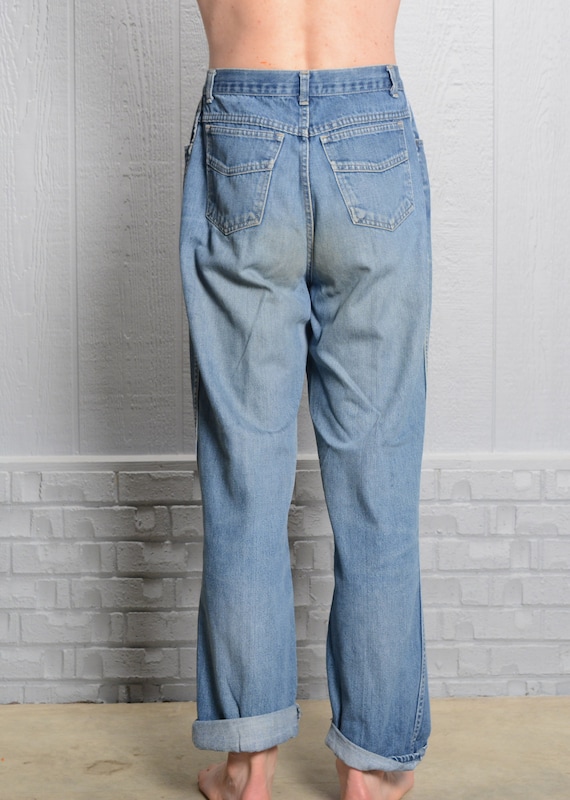 vintage jeans 70s women's high rise faded denim 1… - image 2