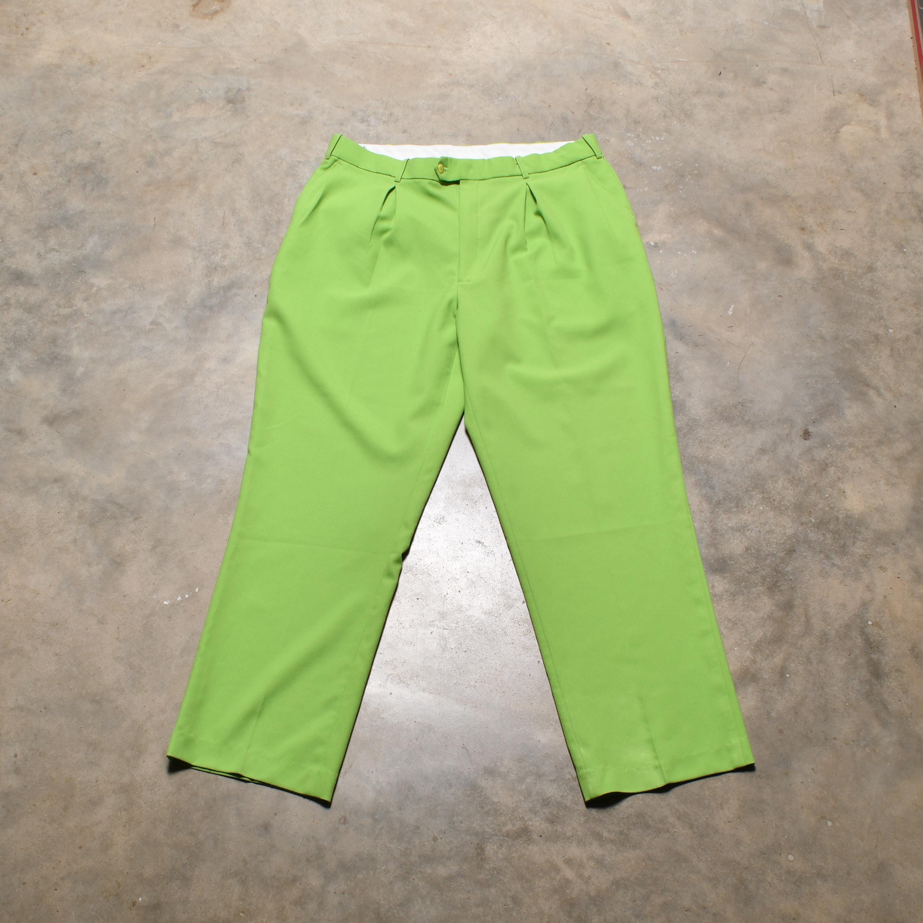 green emerald velvet dress Lime Dress Pants Lime / L main image 0