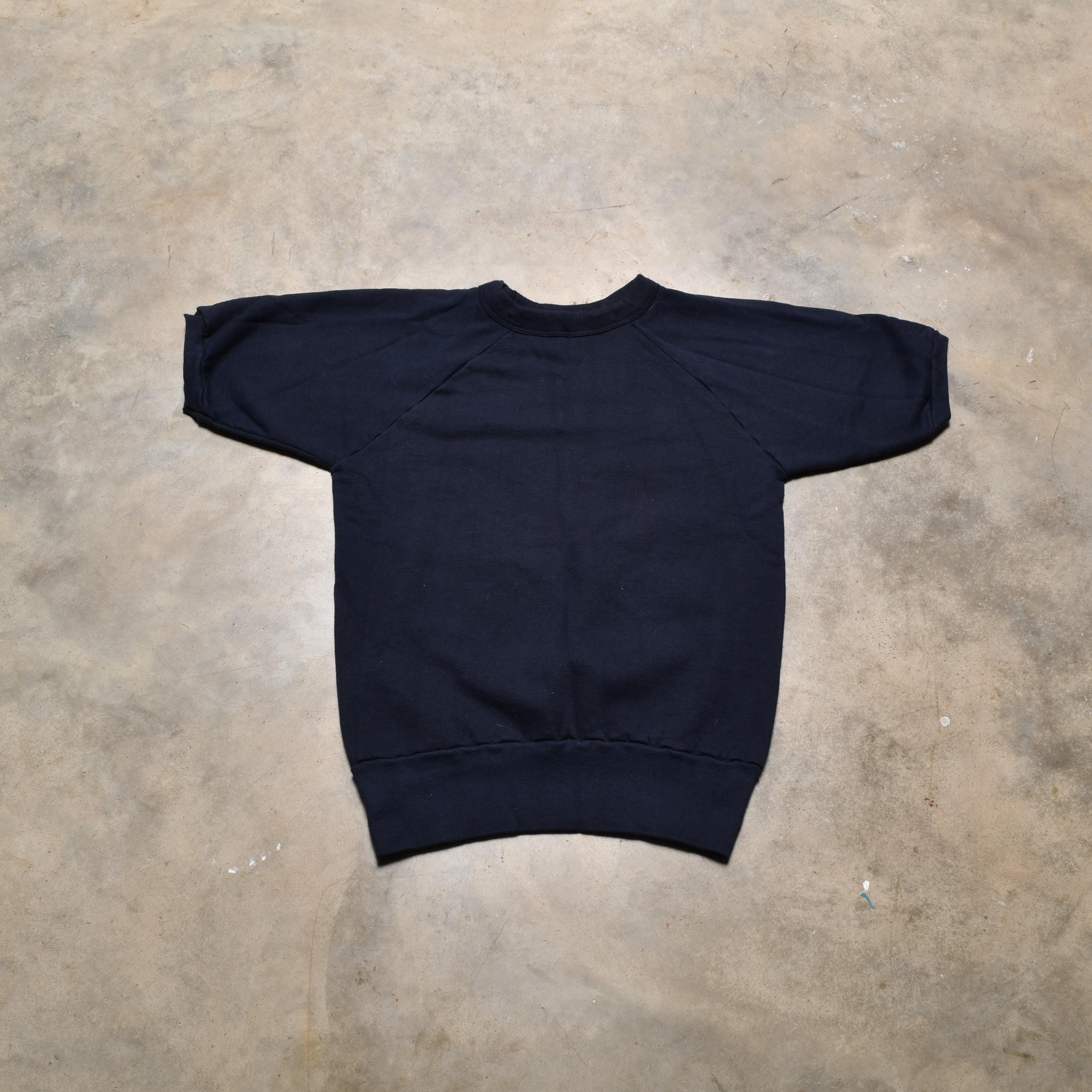 Vintage 50s 60s Warm up Top Short Sleeve Sweatshirt Hanes
