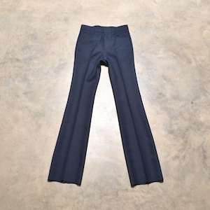 vintage 70er Levis 521 Polyester Hose Schlaghose Bootcut Western 1970 vintage Levi&#39;s marineblau Stoffhose 30 waist 30L lang NOS