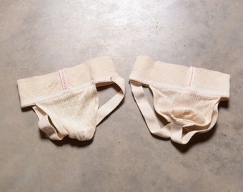vintage 40s 50s jock strap athletic supporter jockstrap 1940 1950 surgical elastic nylon sewn XS/S
