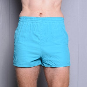 vintage jaren 80 groenblauw sportbroek Allee Sport 1980 sport atletisch strak getailleerd XS/S mannen vrouwen unisex