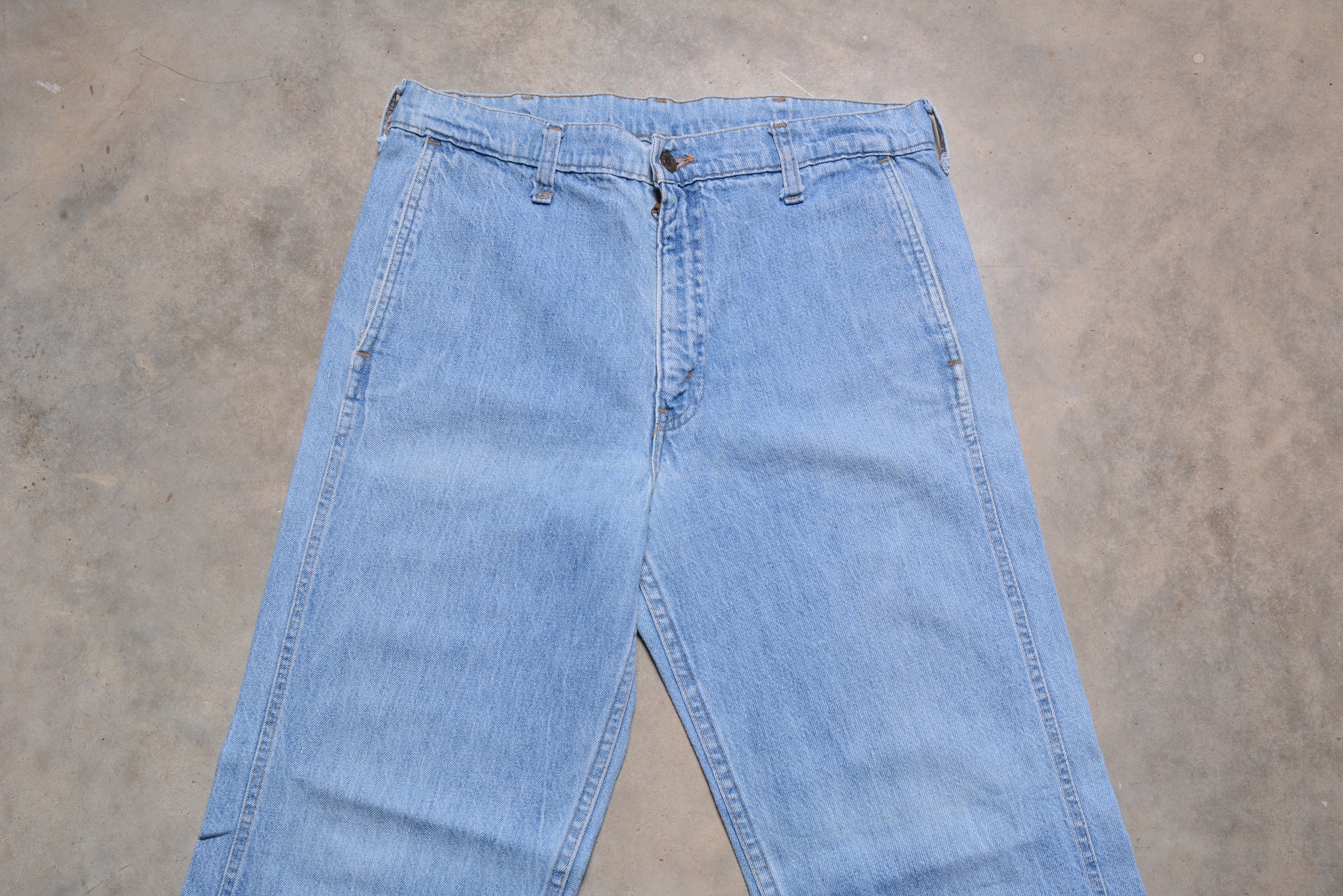 Vintage 70s Levis 679 Wide Leg Flare Jeans Orange Tab 1970 Vintage