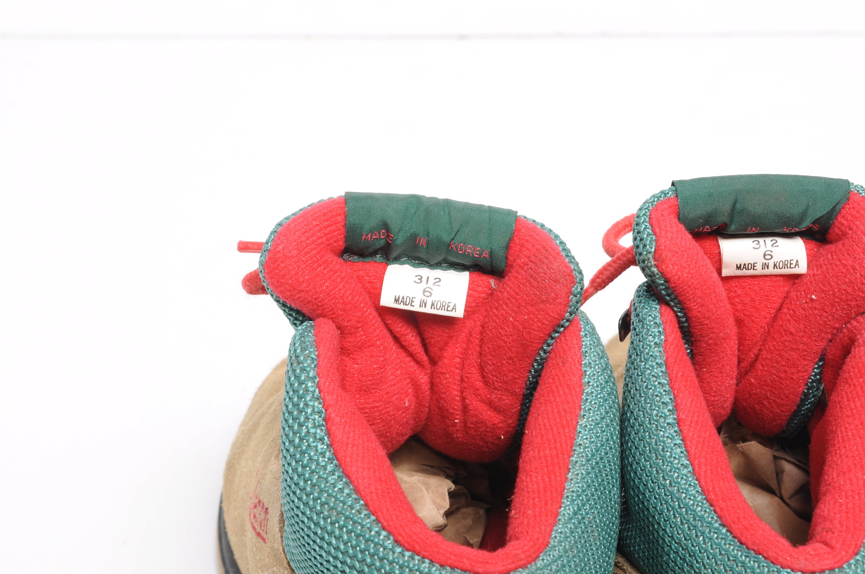 Vintage 80s 90s Coleman Hiking Boots Suede Nylon Nubuck