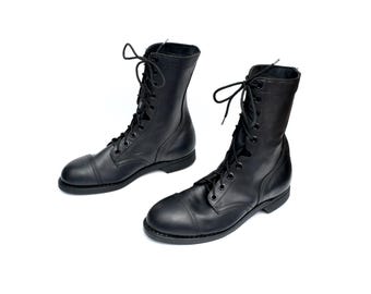 Vintage 80s Combat Boots US Army Issue Jump Boots 1980 Men Size