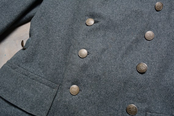 WWI Swiss medic jacket military army pea coat Wor… - image 3