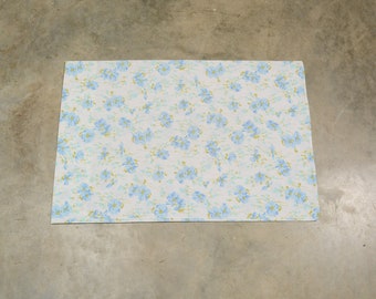 Morgan Jones Percale Double Full Fitted Sheet Daisies and Baby Blue Pastel Standard Fabric Material Crafts Sheet Good Elastic Heavenly Vinta