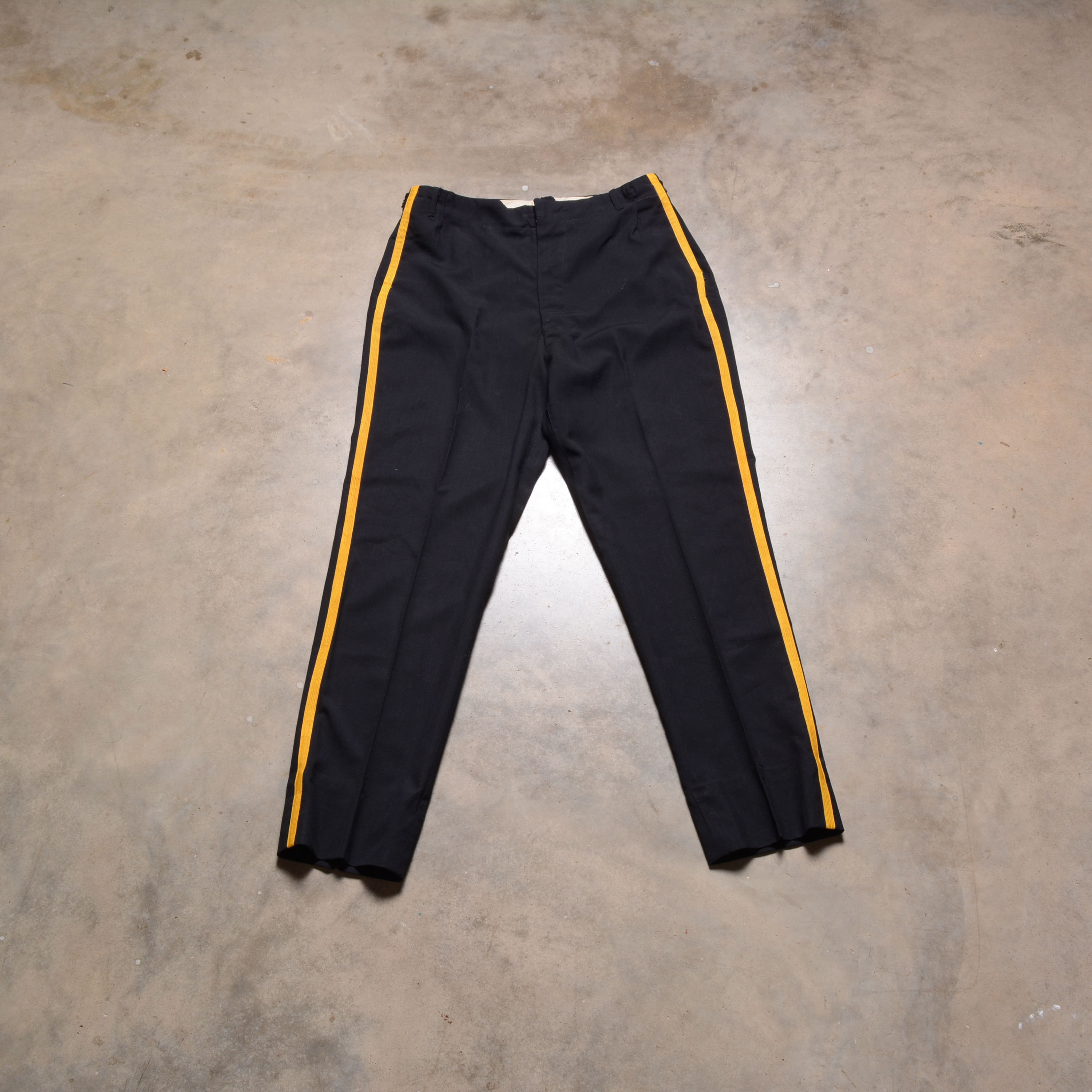 Vintage 40s 50s Wool Uniform Pants Black Bold Stripe Vintage 40s 50s Wool Uniform Pants Black Bold Stripe
