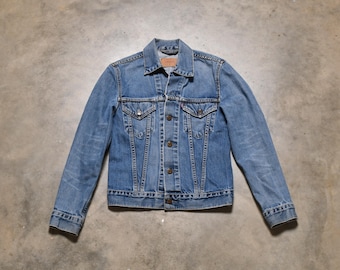 vintage des années 90 veste en jean camionneur veste en jean 1990 hommes femmes unisexe XS/S