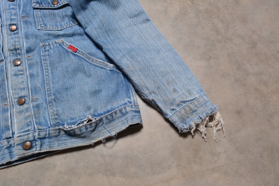 vintage 70s Big Smith denim jacket vintage distre… - image 2