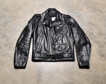 【シェビニオン】 80s genuine leather Mods coat ProPerf Stallion Motorcycle Jacket - Perforated Leather