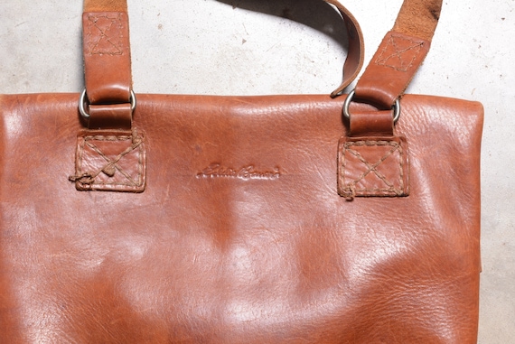 vintage leather purse 60s 70s Eddie Bauer shoulde… - image 6