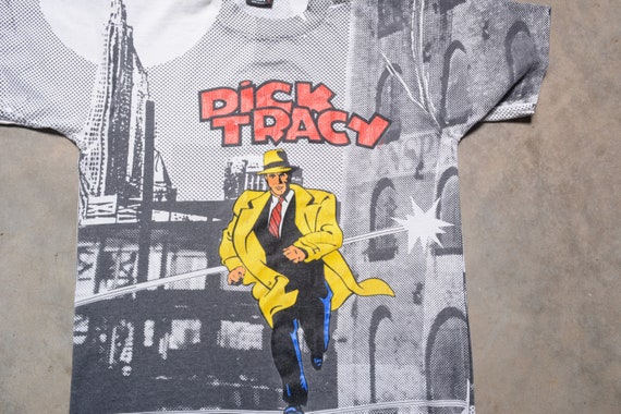 Buy Vintage 90s Dick Tracy T-shirt AOP All Over Print Tee Shirt 