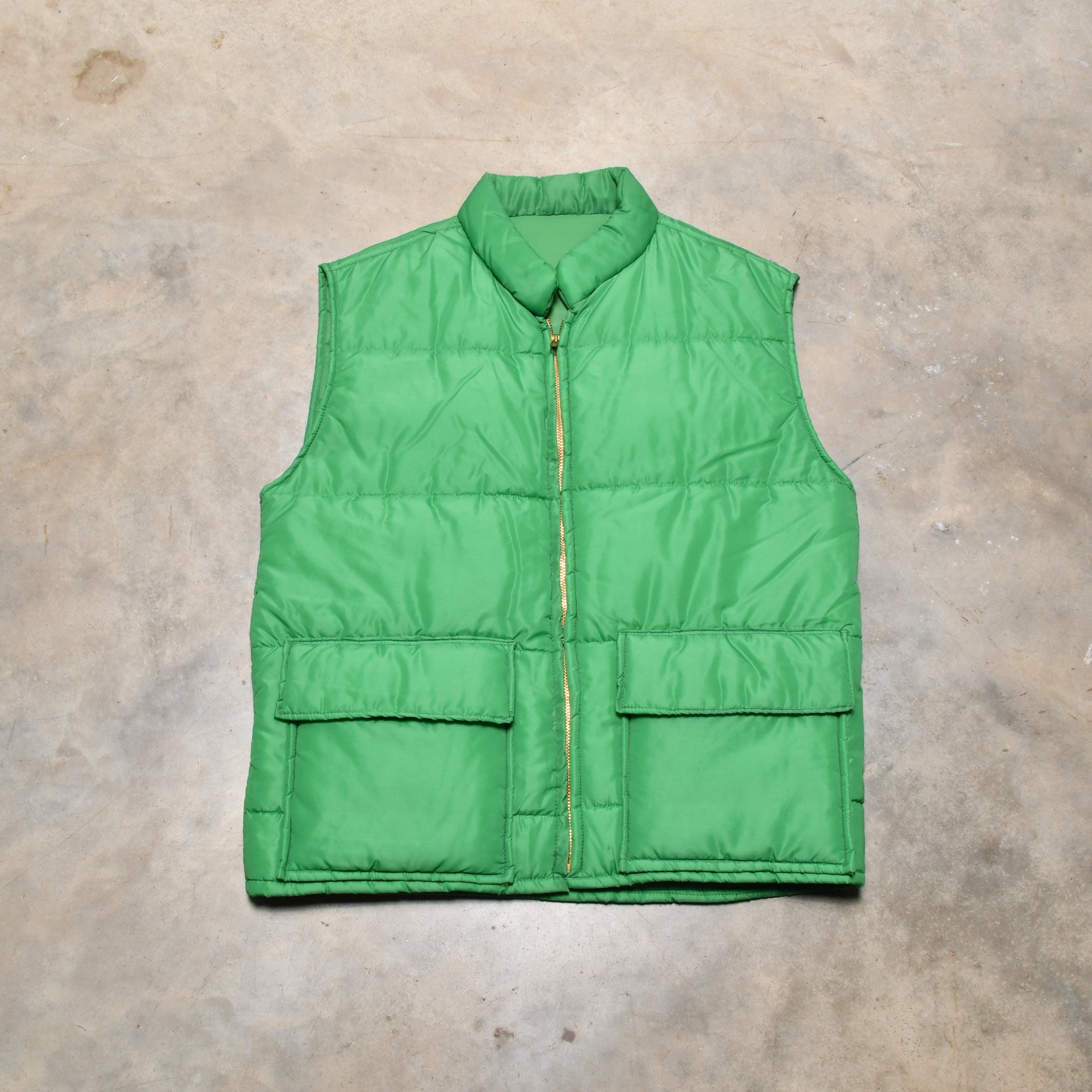 Vintage 60s 70s Ski Vest Puffy Puffer Vest Hiking Camping