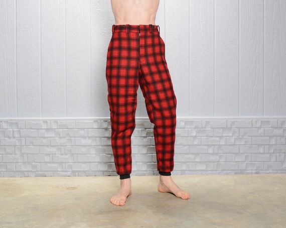 Vintage 80s Woolrich Pants Mackinaw Plaid Wool Hunting Lumberjack