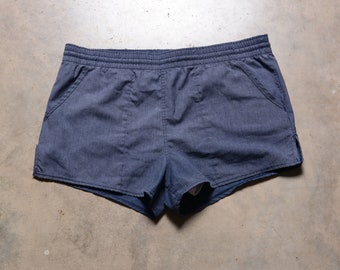 vintage 70s 80s tennis trunks navy blue shorts 1970 1980 men bathing suit swimsuit Jockey 36-38 waist