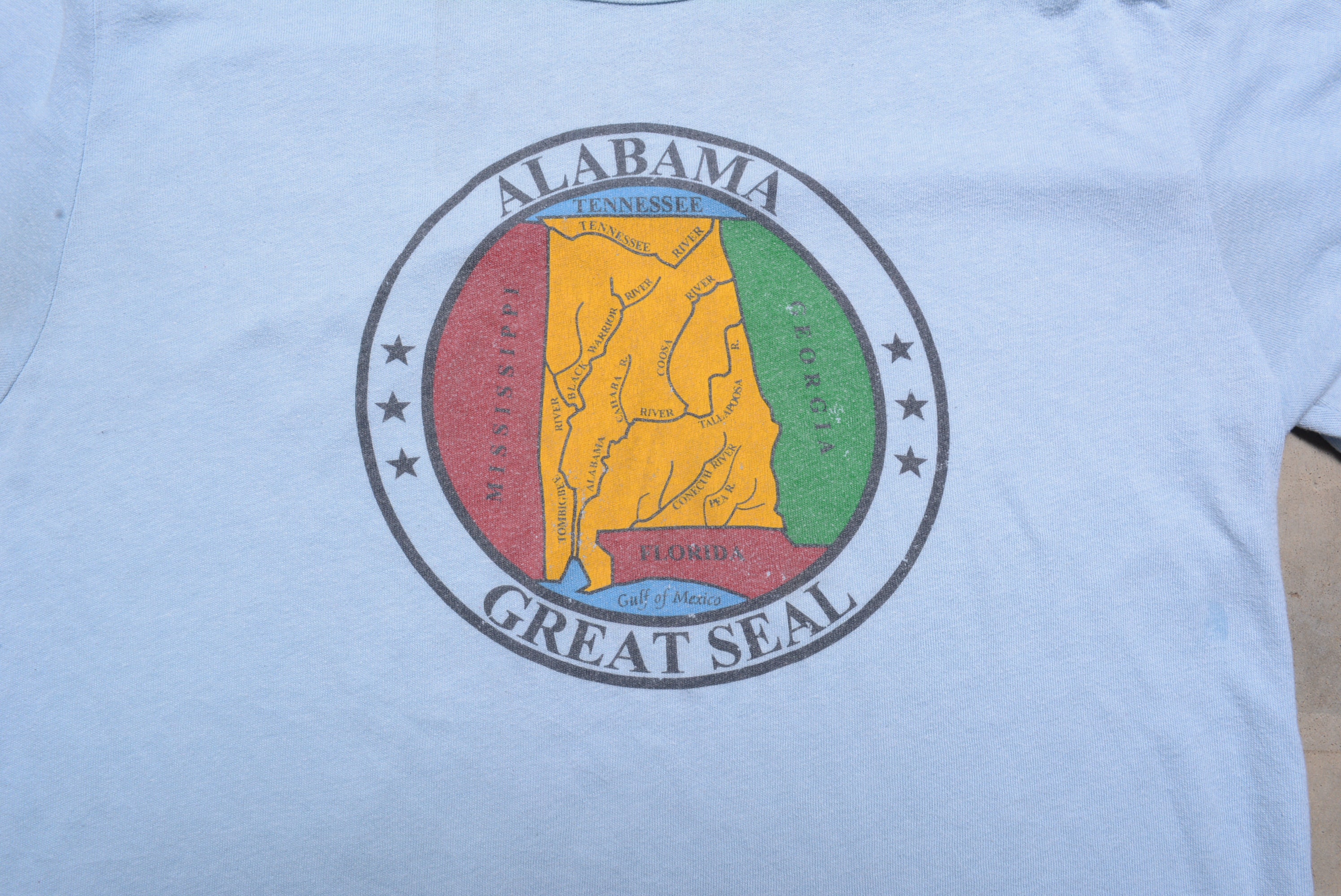 シャツ 70's USA ALABAMA college ringer vintage s-l400.jpg