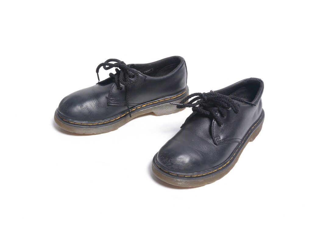 Vintage 80s Dr. Martens Black Leather Shoe 1990 Chunky