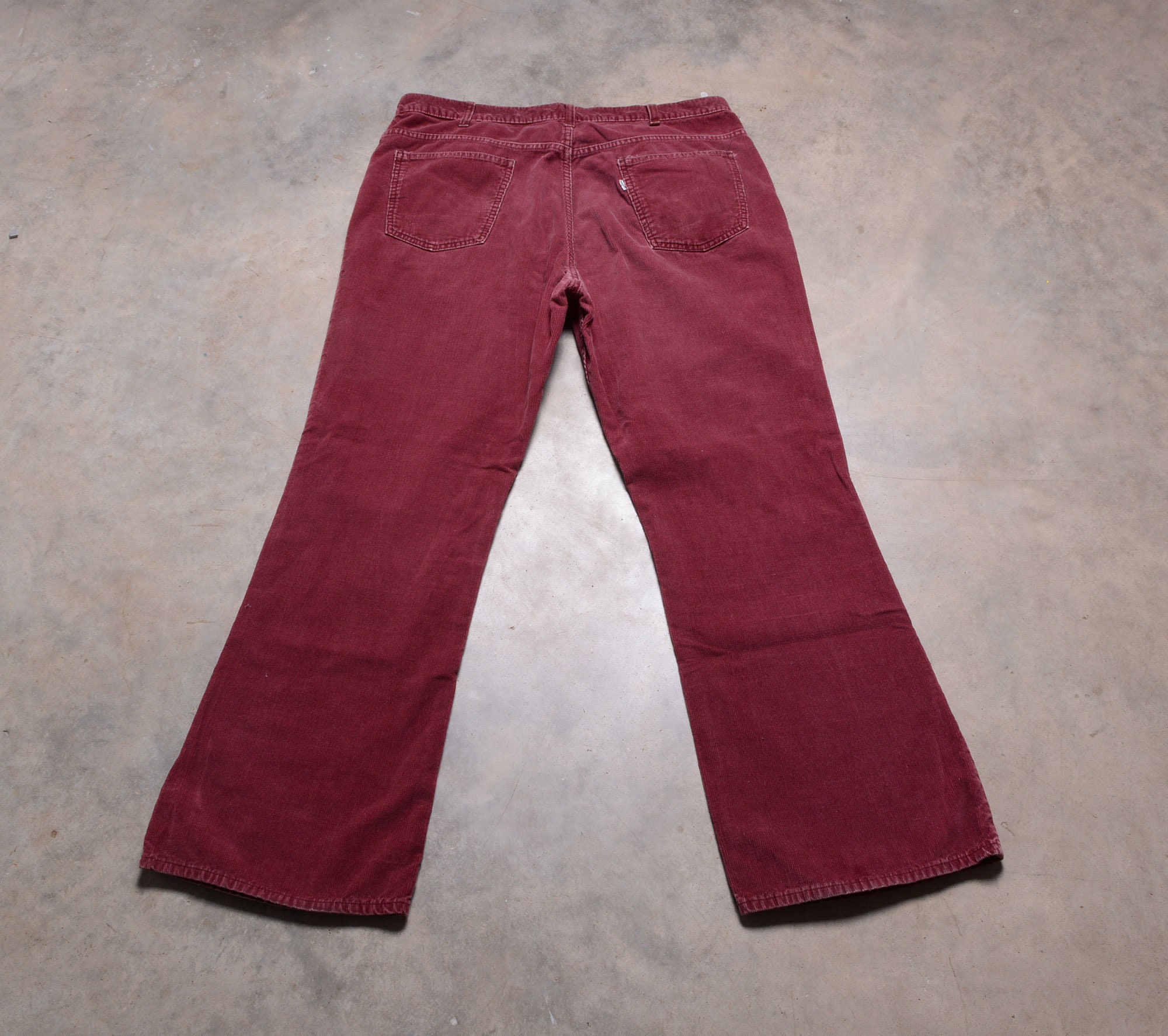 Vintage 70s Levis 646 Burgundy Corduroy Pants Flare Big E - Etsy Sweden