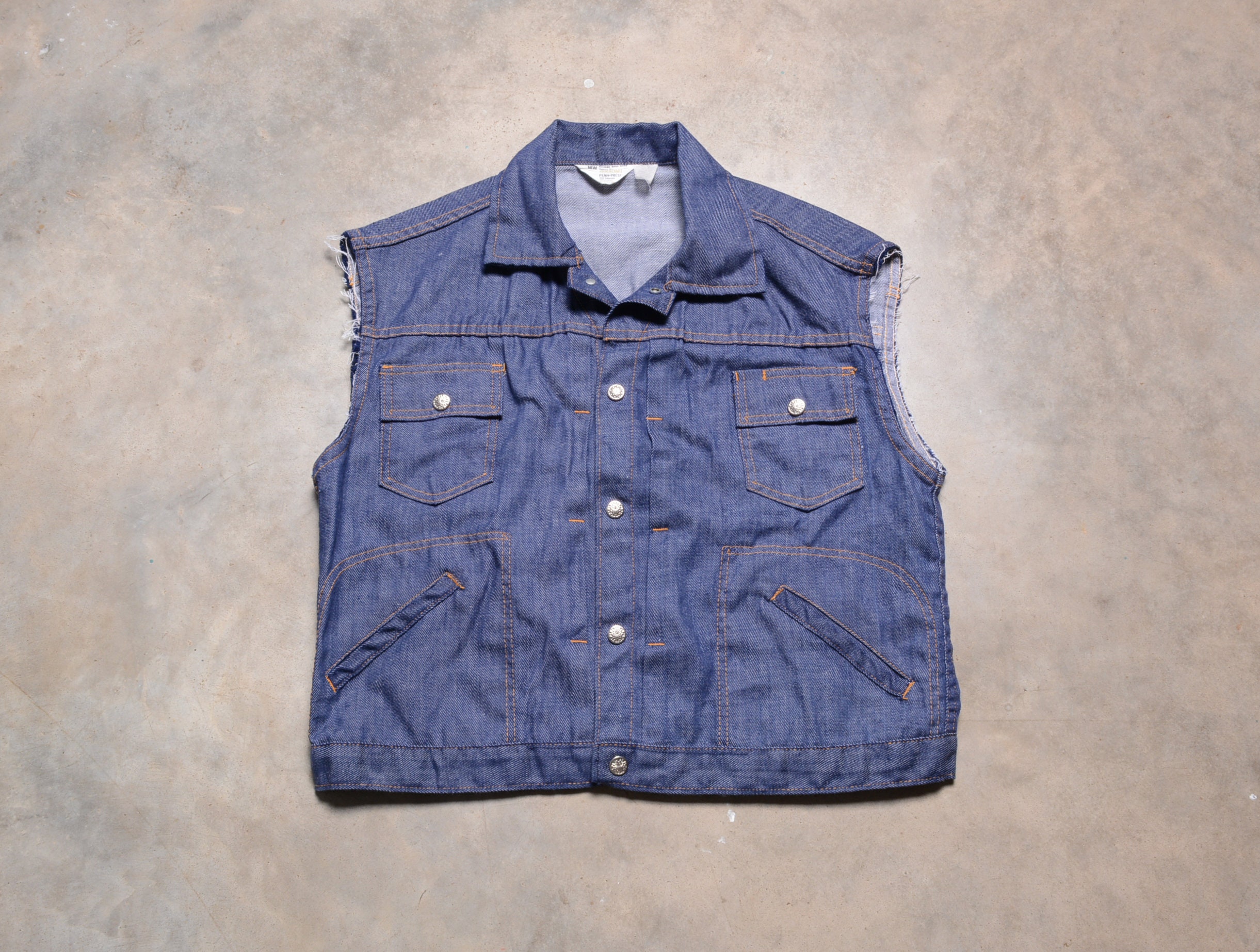 levi's vest sleeveless denim seamed