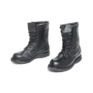 vintage work boots black  leather insulated men size 11.5 XW extra wide