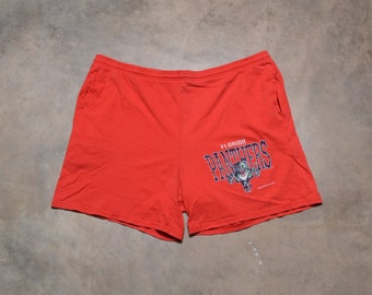 vintage 90s gym sweat shorts Florida Panthers NHL 1990 men women unisex L/XL 38-42 waist