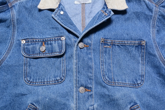 Vintage 80s Polo Ralph Lauren Denim Chore Jacket Corduroy - Etsy