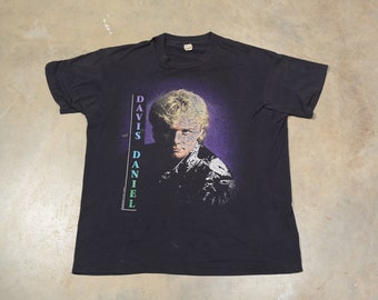 vintage 90s Davis Daniel t-shirt 1992 tour band concert tee shirt L/Xl Screen Stars men women unisex country music