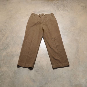 Vintage 1940s US Army Wool Trousers MODIFIED :) Measure 39 X Vintage 1940s US Army Wool Trousers MODIFIED :) Measure 39 X
