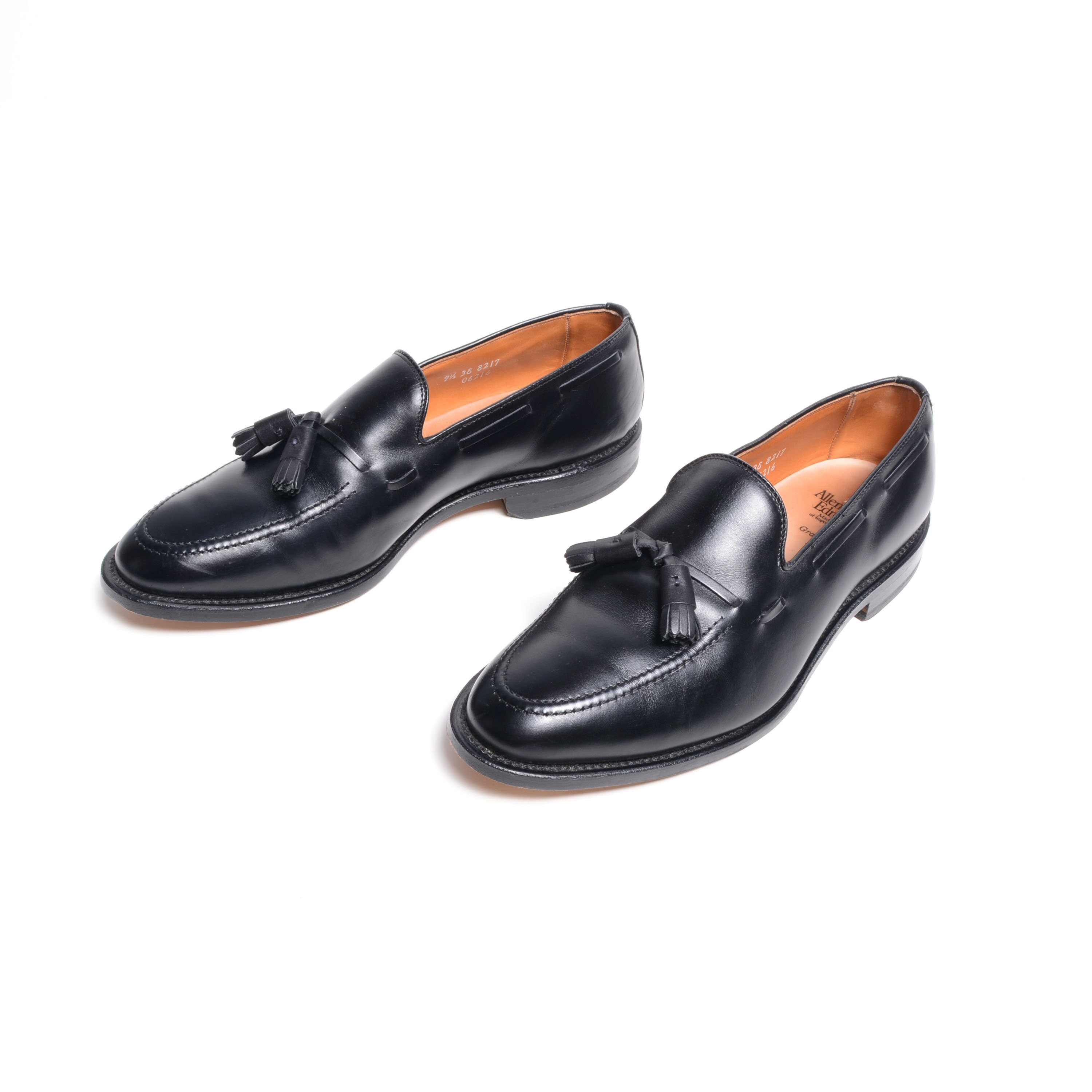 Allen Edmonds Grayson Tassel Loafers - Black Custom Calf (Style