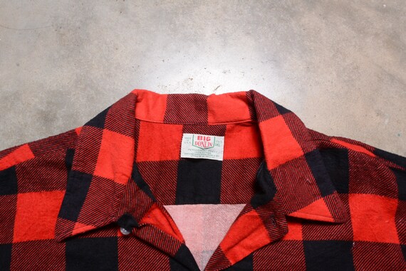 vintage 60s Big Donlin flannel shirt red black pl… - image 3