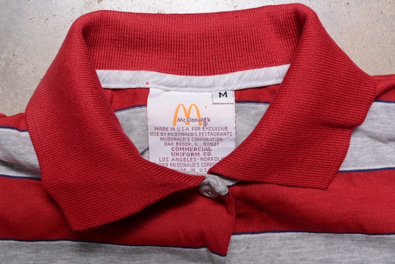 Vintage 80s Mcdonald's Uniform Shirt Rare 1989 1980 Fast