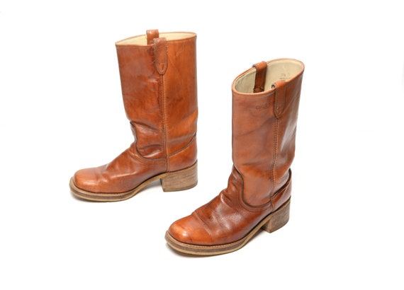 vintage 70s Dingo boots motorcycle boots pull on s