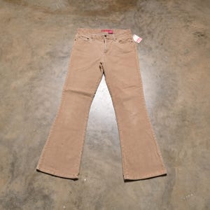 vintage 90s 00s y2k low rise flare SO bootcut stretch corduroy hippie boho 1990 2000 women hip hugger jeans vtg size 9