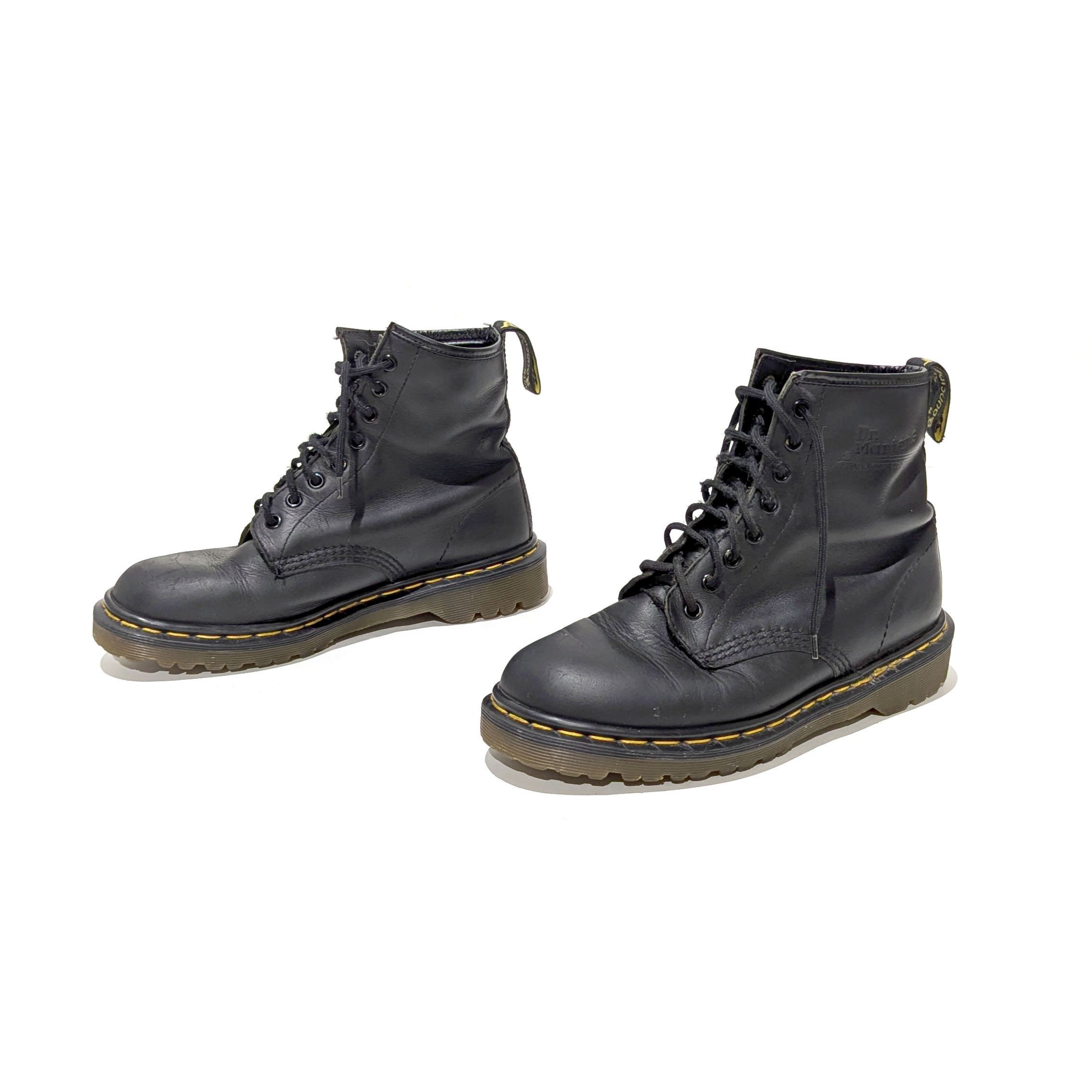 Vintage 80s 90s Dr Martens Boots Doc Martens Black Leather 8 Vintage 80s 90s Dr Martens Boots Doc Martens Black Leather 8