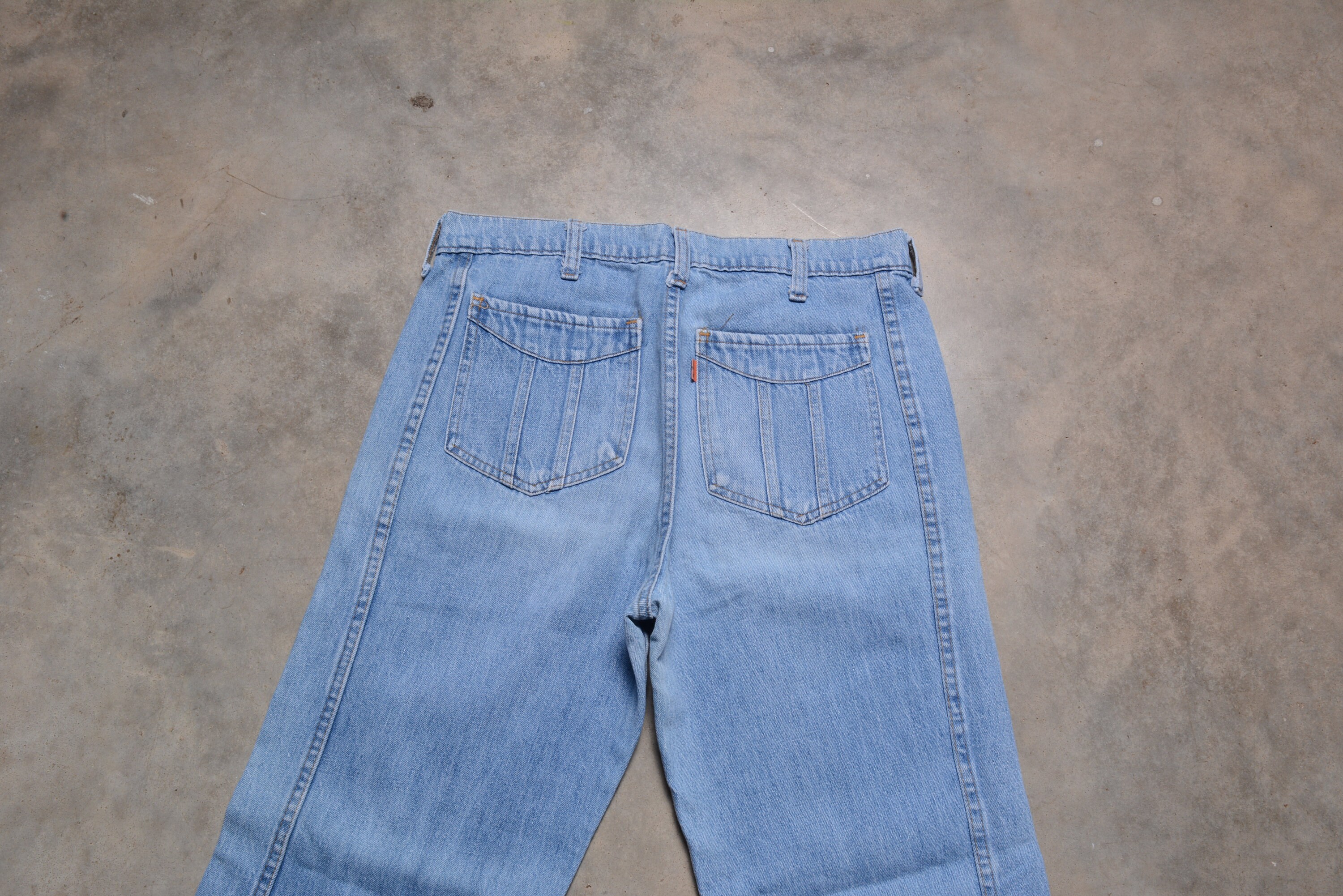 Vintage 70s Levis 679 Wide Leg Flare Jeans Orange Tab 1970 Vintage 