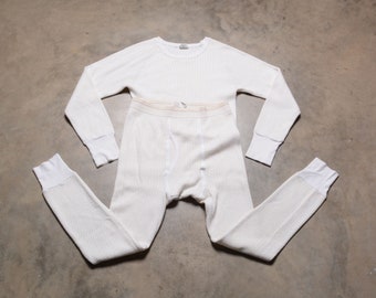 Vintage Thermal Underwear Shirt Pants Set Sears Long Johns