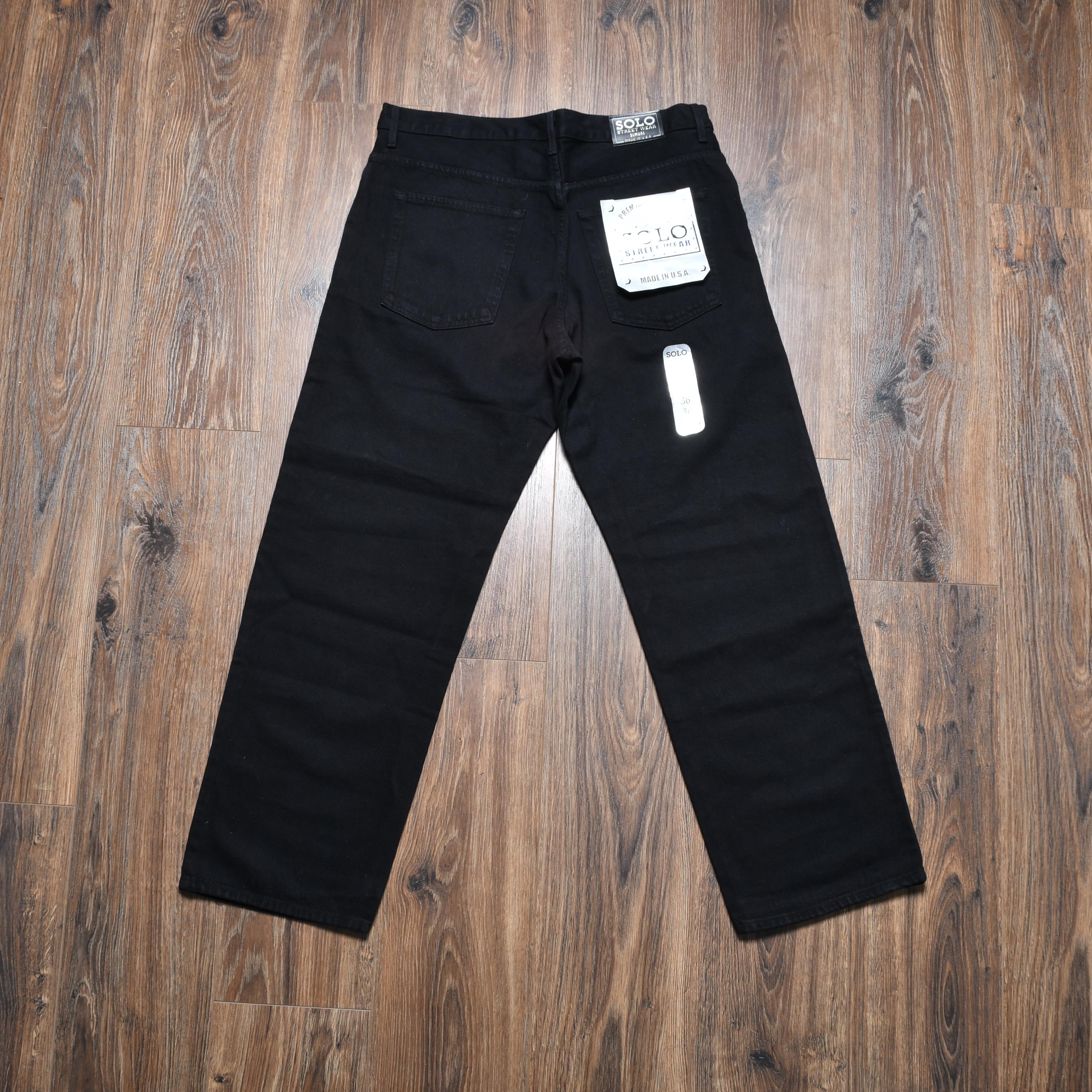 Vintage 90s 00s Solo Jeans Wide Leg Baggy Streetwear Raver Skater 
