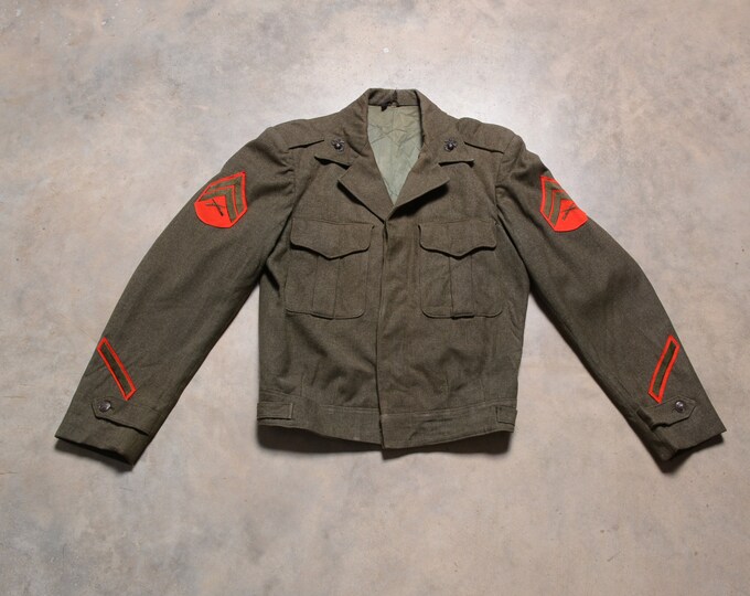 Vintage Eisenhower Jacket 40s WWII WW2 Era 1940 Military Jacket Ike
