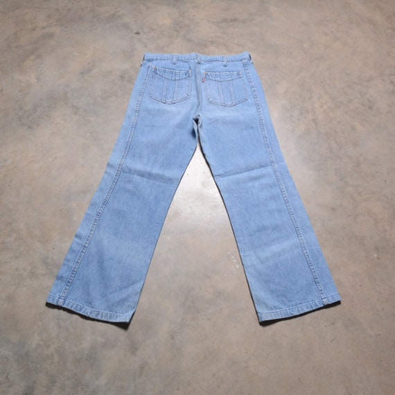Vintage 70s Levis 679 Wide Leg Flare Jeans Orange Tab 1970