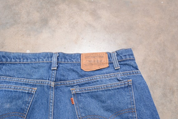 vintage 70s Levis 509 jeans distressed faded dark… - image 3