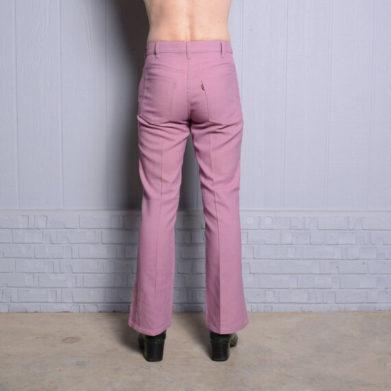 vintage 70s Levis jeans lavender purple polyester… - image 2