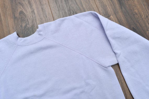 vintage 80s sweatshirt blank basic pullover laven… - image 2