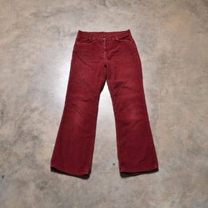 vintage 70s Levis 746 corduroy pants bootcut flare white tab 1970 vintage Levi&#39;s Talon 42 zipper 30 waist