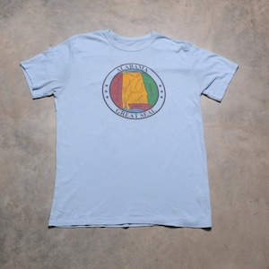 vintage 70s t-shirt Alabama Great Seal 1970 ringer tee shirt 100% cotton men women unisex M/L