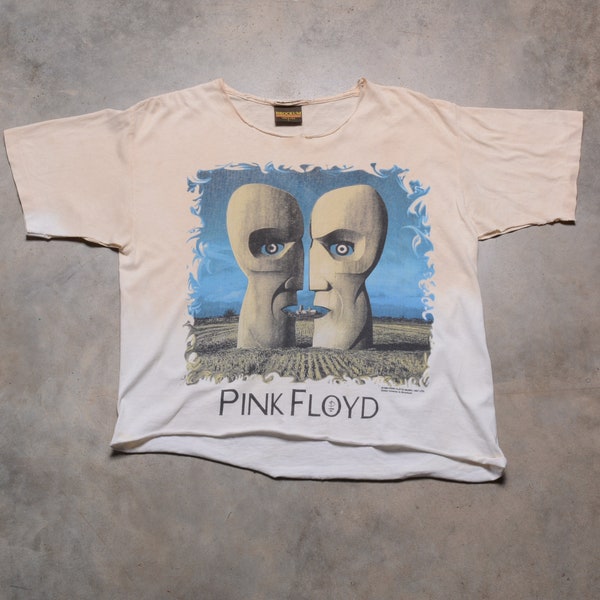 vintage 90s Pink Floyd Division Bell t-shirt 1994 tour tee shirt cutoff crop Brockum Worldwide thrashed distressed men women unisex M/L