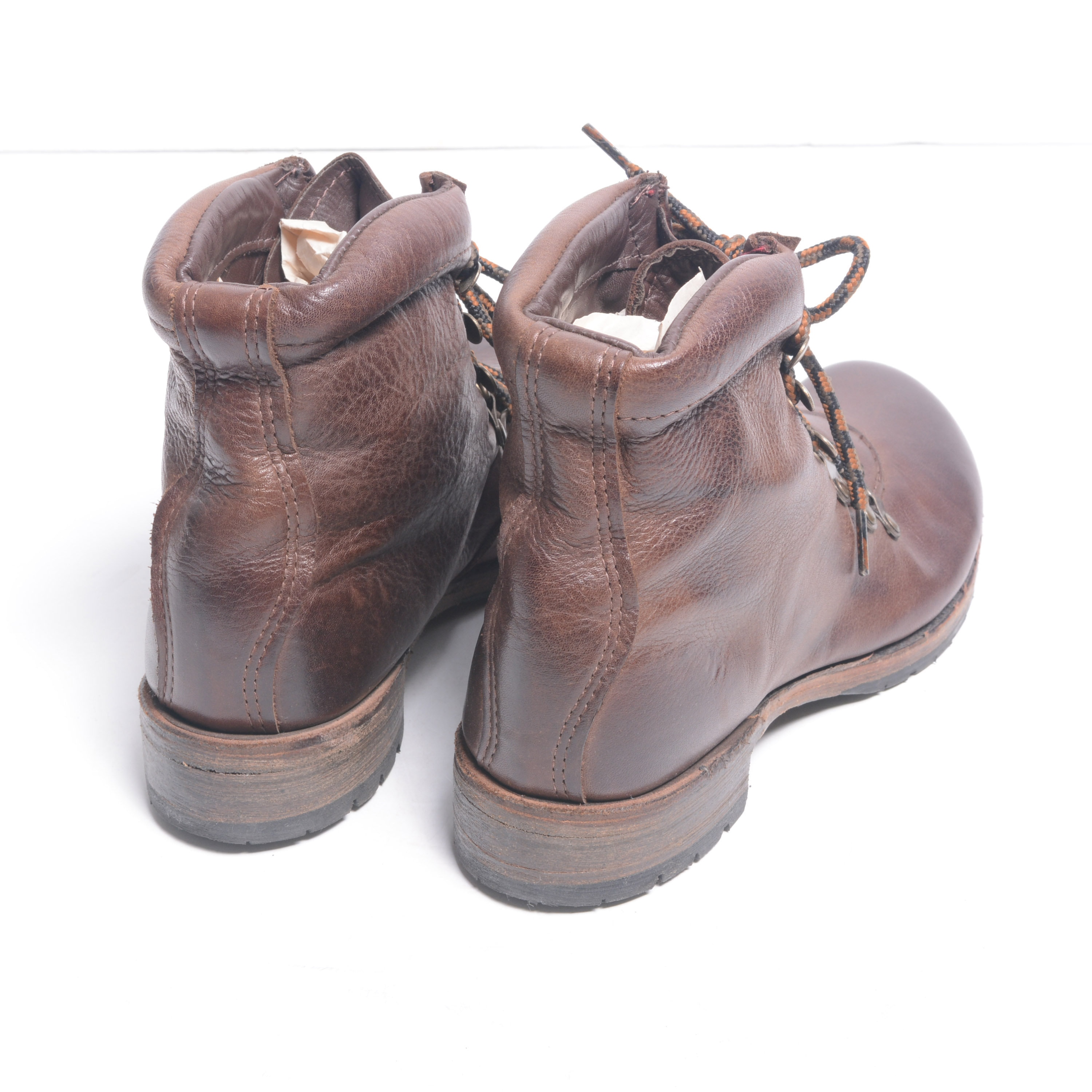 Vintage Shoe Company Work Boots Hiking Distressed Brown 