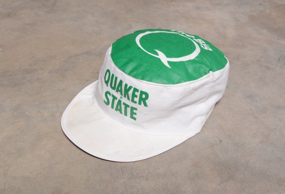 vintage 80s Quaker State hat painter cycling cap … - image 1