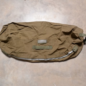 vintage 50er 60er oliv drabgrün duffel bag duffle bag heavy duty canvas distressed große Reisetasche 30&quot;