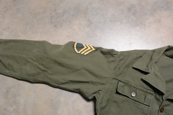 vintage 50s US Military Army utility shirt 1950 K… - image 3